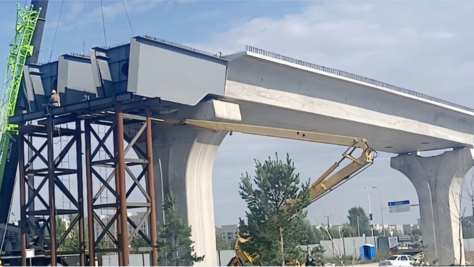 Стальные коробчатые балки LRT Астаны